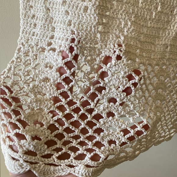 Oscar De La Renta Crochet Cream Top - Picture 4 of 5